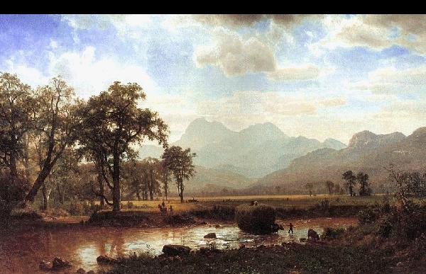 Albert Bierstadt Haying, Conway Meadows